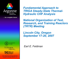 TRIGA Thermal-Hydraulic Analysis