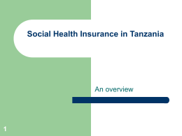 Health Insurance in Tanzania