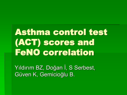 Asthma control test (ACT) scores and FeNO correlation