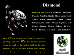 diamond - Geological Sciences, CMU
