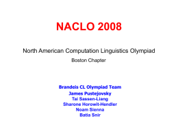 NACLO 2007