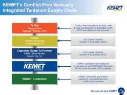 KEMET’s Conflict Free Vertically Integrated Tantalum