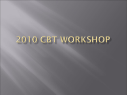 2010 CBT Workshop
