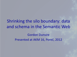 Shrinking the silo boundary: data and schema in the