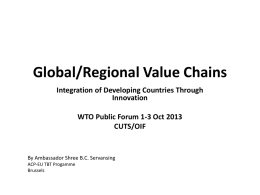 Global Value Chains (GVC):
