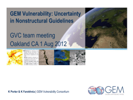 GEM Vulnerability: Uncertainty in Nonstructural Guidelines