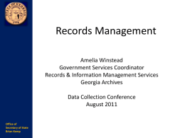 Records Management - Georgia Department of Education