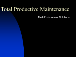 Total Productive Management - Multi Environment Solutions