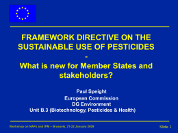 THE BIOCIDES DIRECTIVE