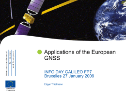 DG TREN - European GNSS Agency