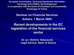 European Commission DG Enlargement Technical Assistance