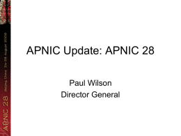 APNIC Update: APNIC 28
