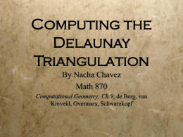 Computing the Delaunay Triangulation