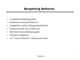 Bargaining Behavior