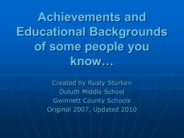 Educational Backgrounds of some people you know…
