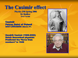 The Casimir effect