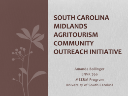 South Carolina Midlands Agritourism community outreach