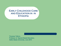 Early Intervention Practices in Ethiopia