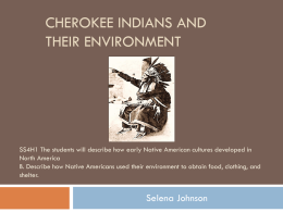 Cherokee Indians - Reinhardt University