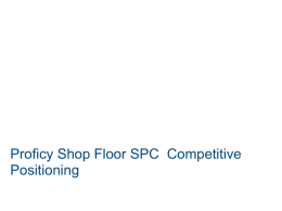 VisualSPC Product Suite Competitive Positioning