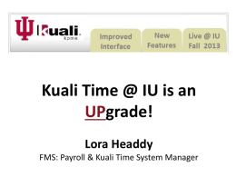 Kuali Time @ IU is an