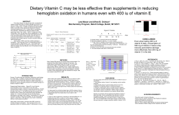 PowerPoint Presentation - Dietary Vitamin C may be less