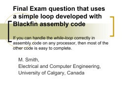 Final exam question involving building a simple loop using