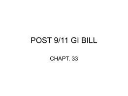 POST 9/11 GI BILL