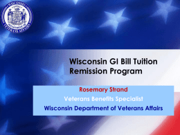 Wisconsin GI Bill Benefits