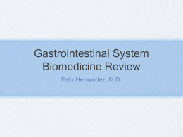 Gastrointestinal System Biomedicine Review