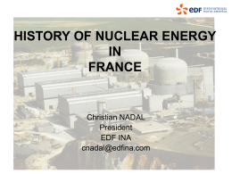 HISTORY OF NUCLEAR ENERGY IN FRANCE