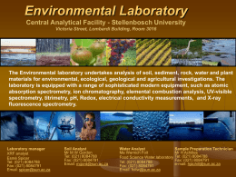Environmental Laboratory Central Analytical Facility