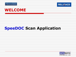 SpeeDOC Scan Application