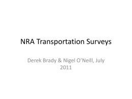 NRA Transportation Surveys 2011