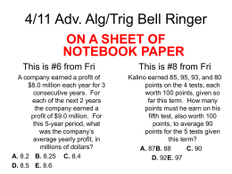 4/11 Adv. Alg/Trig Bell Ringer