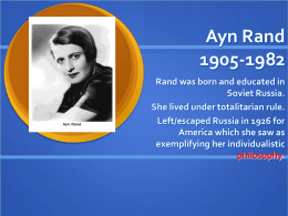 Ayn Rand’s “Anthem”