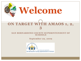 AMAO 1,2,3 Targets for 2009