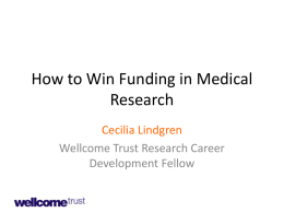 How to Win Funding in Medical Research