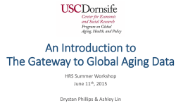 Gateway to Global Ageing Repository