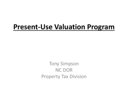 Present-Use Valuation Program amd Appeal Process