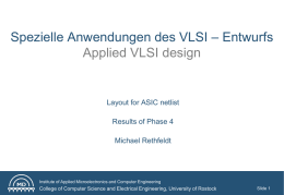 Special applications of VLSI design