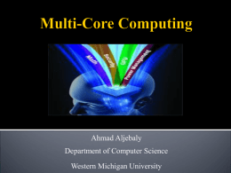 Multi-Core Computing - Western Michigan University