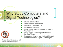Why Study Computers?