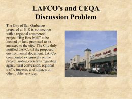 LAFCO’s and CEQA Discussion Problem