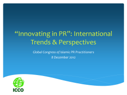 International Trends & Perspectives in PR