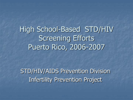 School Screening for STD/HIV