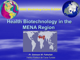 Health Biotechnology in the MENA Region