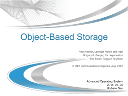 Object-Based Storage