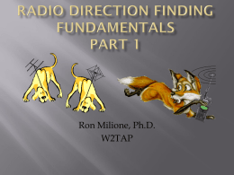 Radio Direction Finding Fundamentals