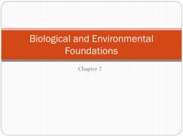 Biological and Environmental Foundations